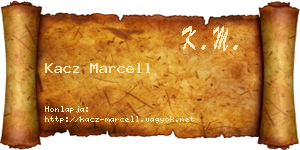 Kacz Marcell névjegykártya