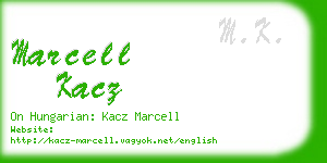 marcell kacz business card
